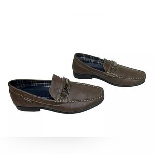 Akademiks BIT-01 Real Comfort Slip On Brown Loafer‎ Mens Size 10.5